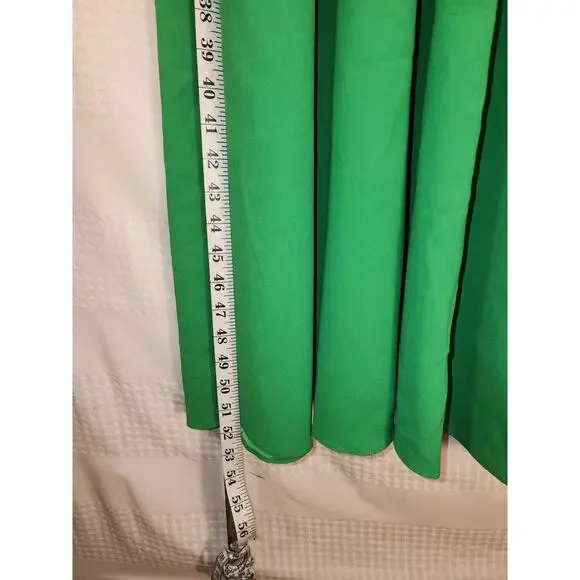 Alexia Admor Dress Size 2x Green August Draped Deep Vneck Fit & Flare Maxi 7522 - Picture 7 of 12